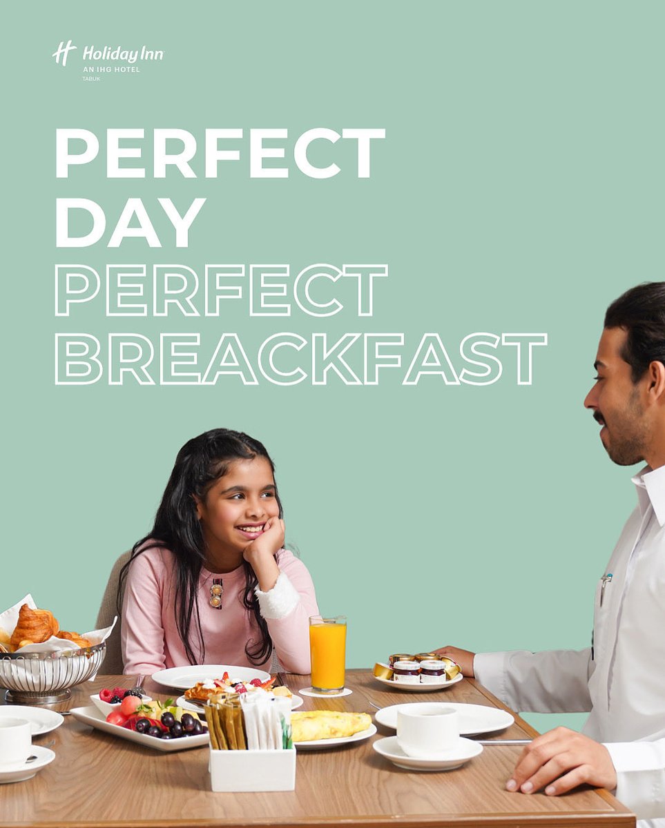 الأيام المميزة تبدأ بفطور مميز 🍳
ننتظرك كل يوم في مطعم الوليمة بأشهى الأطباق ✨!
Special days start with a special breakfast 🍳
Join us every morning at Al Waleemah Restaurant✨!

#بوفيه_افطار #هوليدي_ان_تبوك  #holidayinntabuk #breackfastbuffet