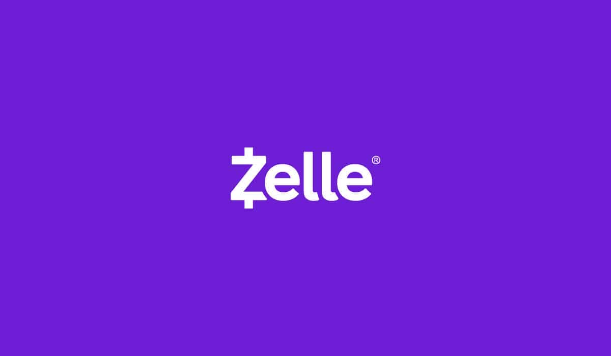Zelle logo on purple background