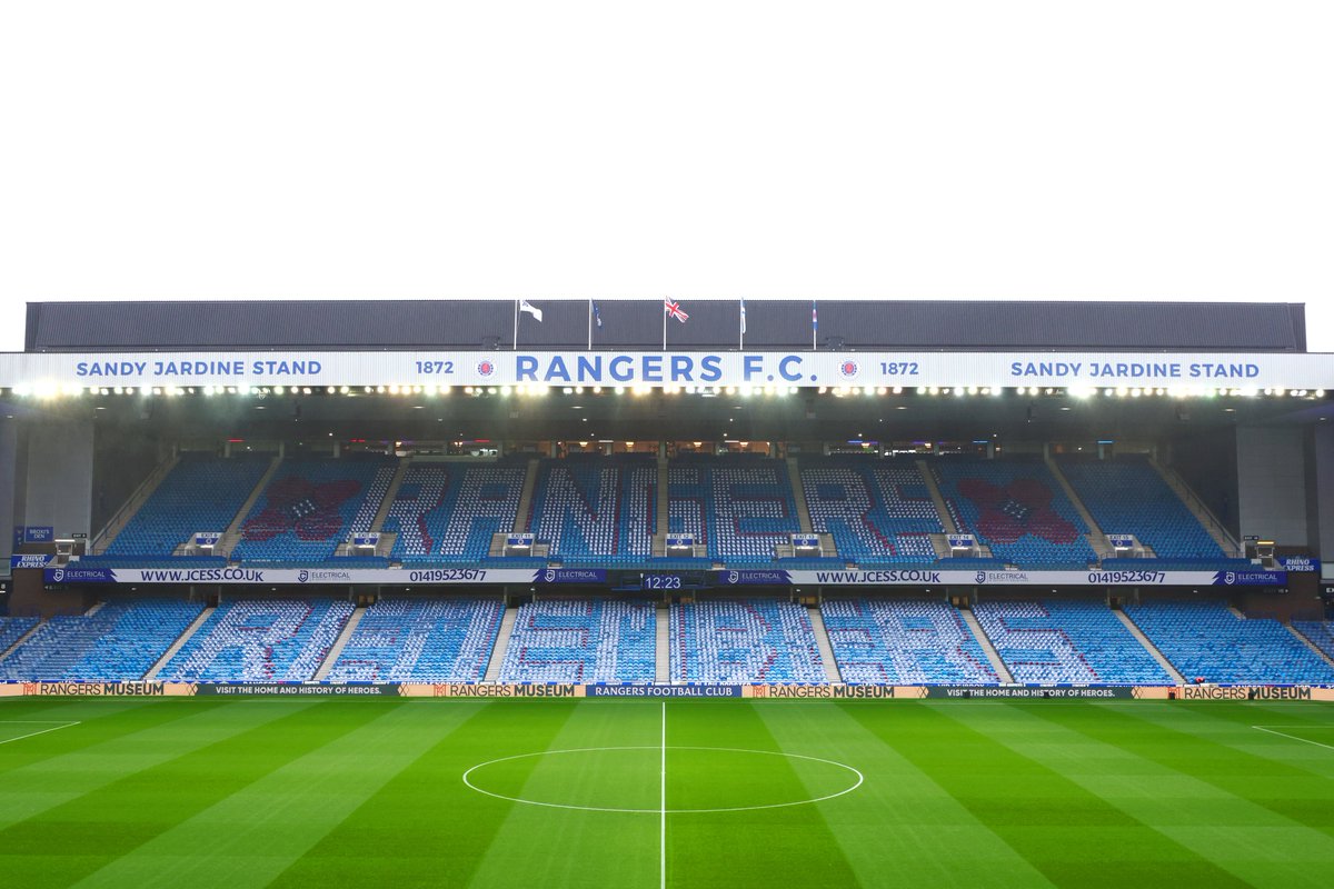 We are proud to hold our annual Remembrance Day event at Ibrox today, commemorating those who gave their lives for their country.

There will be a minute’s silence before kick-off and the players will show their respect by wearing special commemorative poppy shirts.

Leading the