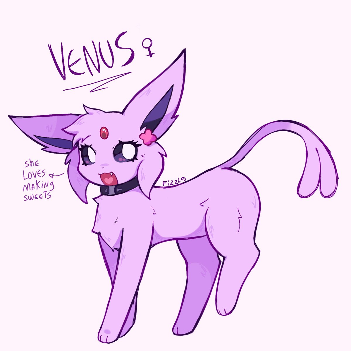 Here, have a espeon! 
She's from my comic