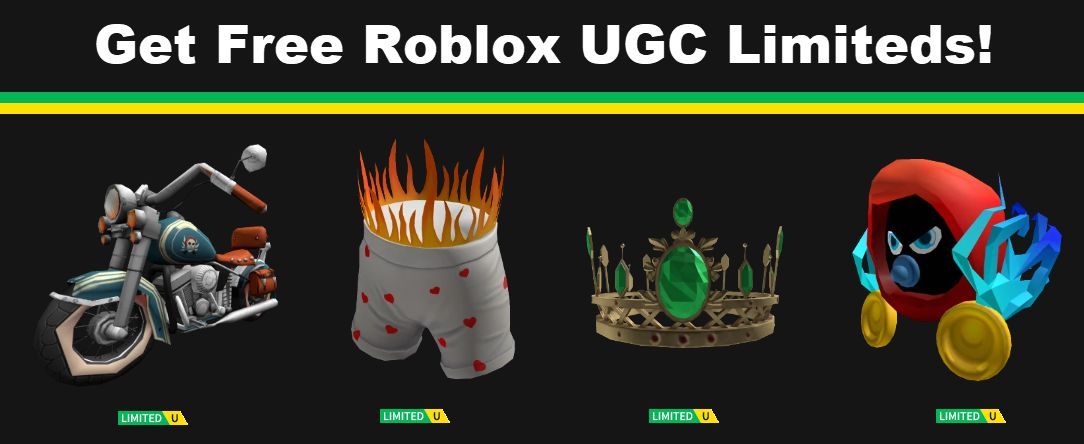 GameForceRoblox's tweet image. Get Free Items from the Roblox UGC Marketplace buff.ly/QR2hNGq | FREE Roblox UGC Limited - Ignite every lobby with Pants On Fire, Motorcycle, Crowns and more!!...  
2,150+ Games | 44,000+ Codes! buff.ly/TZx50Bv 
#RobloxUGC #UGCcreator…