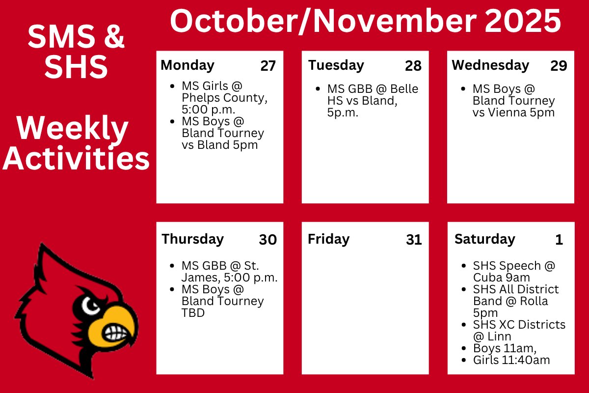 Weekly Events! psqr.io/P8PglyFHkv via <a href="/ParentSquare/">ParentSquare</a>