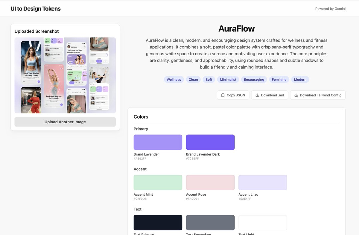 superjavason's tweet image. Tired of manually documenting design systems from mockups? 😫
Introducing &quot;UI to Design Tokens&quot;! Upload a screenshot and instantly generate a comprehensive style guide.
…-tokens-271823313291.us-west1.run.app

#AItools #DeveloperTools #UIUX #DesignTokens #React