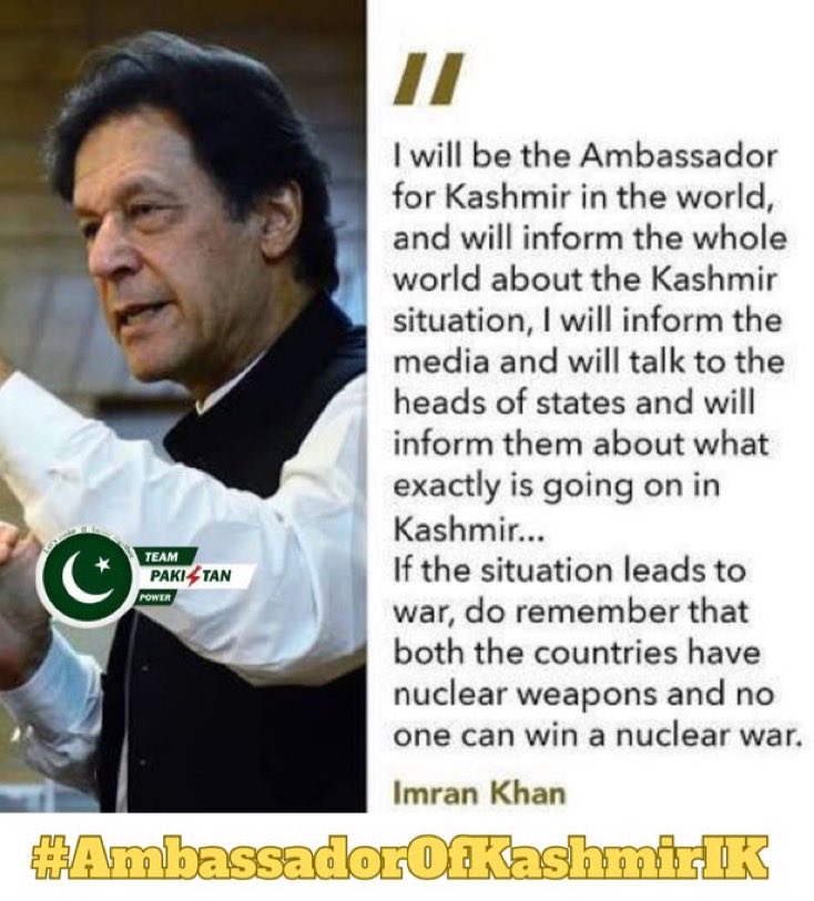 I <a href="/2_saddu/">Dr. Sadaf ᵖᵃᵏᵖᵒʷᵉʳ</a> believe Imran Khan’s leadership brought moral clarity to the Kashmir cause. His voice reminded humanity that justice is worth every sacrifice.

#AmbassadorofKashmirIK
<a href="/TeamPakPower/">Team Pakistan Power</a>
<a href="/hasinaIK92/">HASINA</a> <a href="/ISHTIAQCH76262/">Ishtiaq CH</a> <a href="/Mohamme86350809/">ch Aslam PTI🥀🥀❣️❣️</a> <a href="/Ch_Haseb550/">Ch Haseeb</a> <a href="/Iqb9786/">ℨ𝔢𝔢𝔰𝔥𝔞𝔫 𝔦𝔮𝔟𝔞𝔩 𝔥𝔲𝔰𝔰𝔞𝔦𝔫</a> <a href="/AntalHyat_/">عالم آرا</a> <a href="/1_saddu/">Dr. Sadaf 🌍</a>