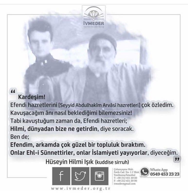 Mubârek Hocamızı ( kuddise sirruhu) dua ve fatihalarla yâd ediyoruz.