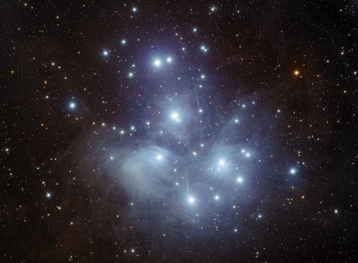 Karim Elmahmoudi (@karimelmahmoudi) on Twitter photo I got lost looking closely at these stars.  I took this image of the Pleiades star cluster over the last few nights. I've spotted maybe a dozen very distant galaxies too!  #Astrophotography I got lost looking closely at these stars.  I took this image of the Pleiades star cluster over the last few nights. I've spotted maybe a dozen very distant galaxies too!  #Astrophotography