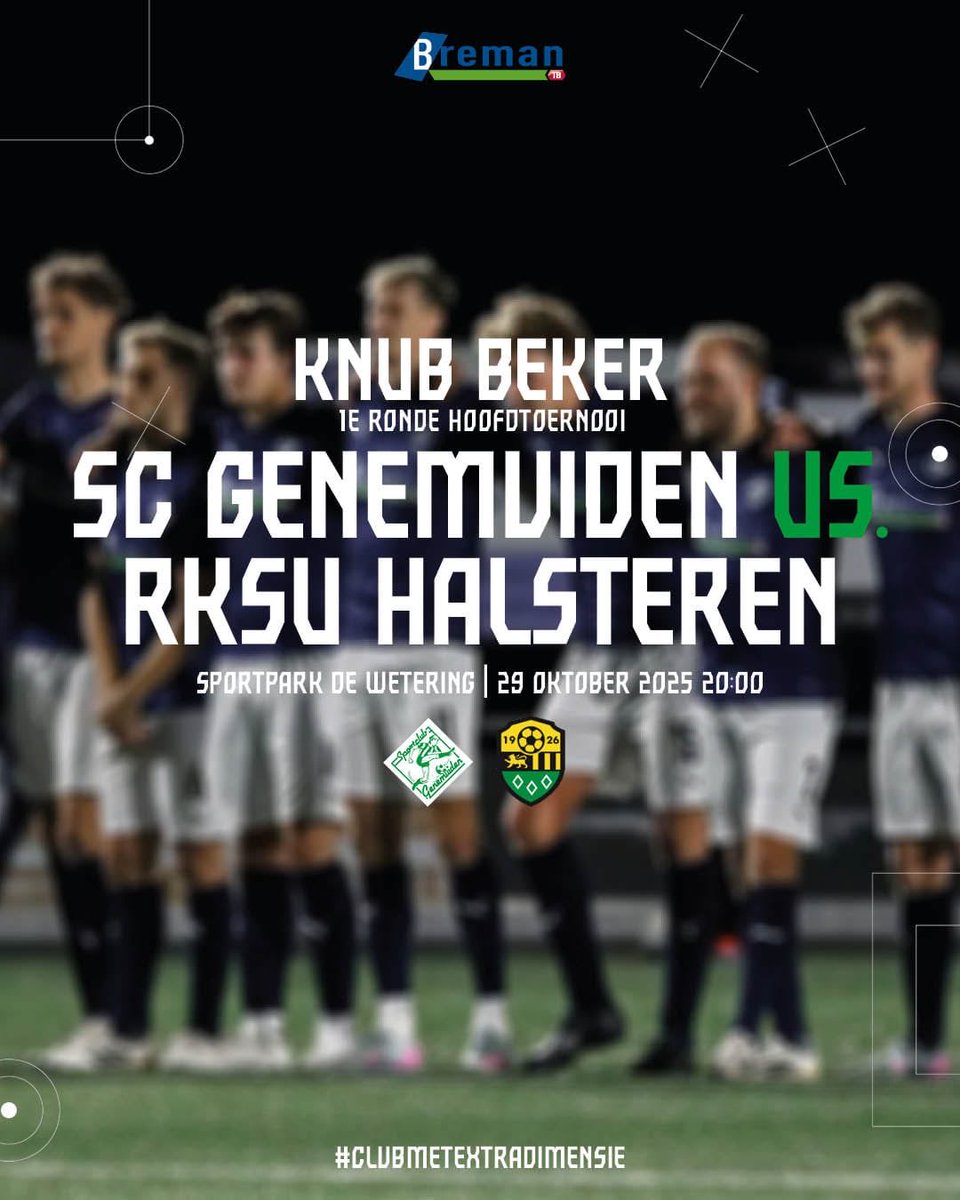scgenemuiden's tweet photo. 𝗡𝗘𝗫𝗧 𝗠𝗔𝗧𝗖𝗛! 💪🏼
SC GENEMUIDEN - RKSV HALSTEREN 
🏟 Sportpark de Wetering, 20:00

#clubmetextradimensie #KNVBbeker https://t.co/PLSSaWQ45M