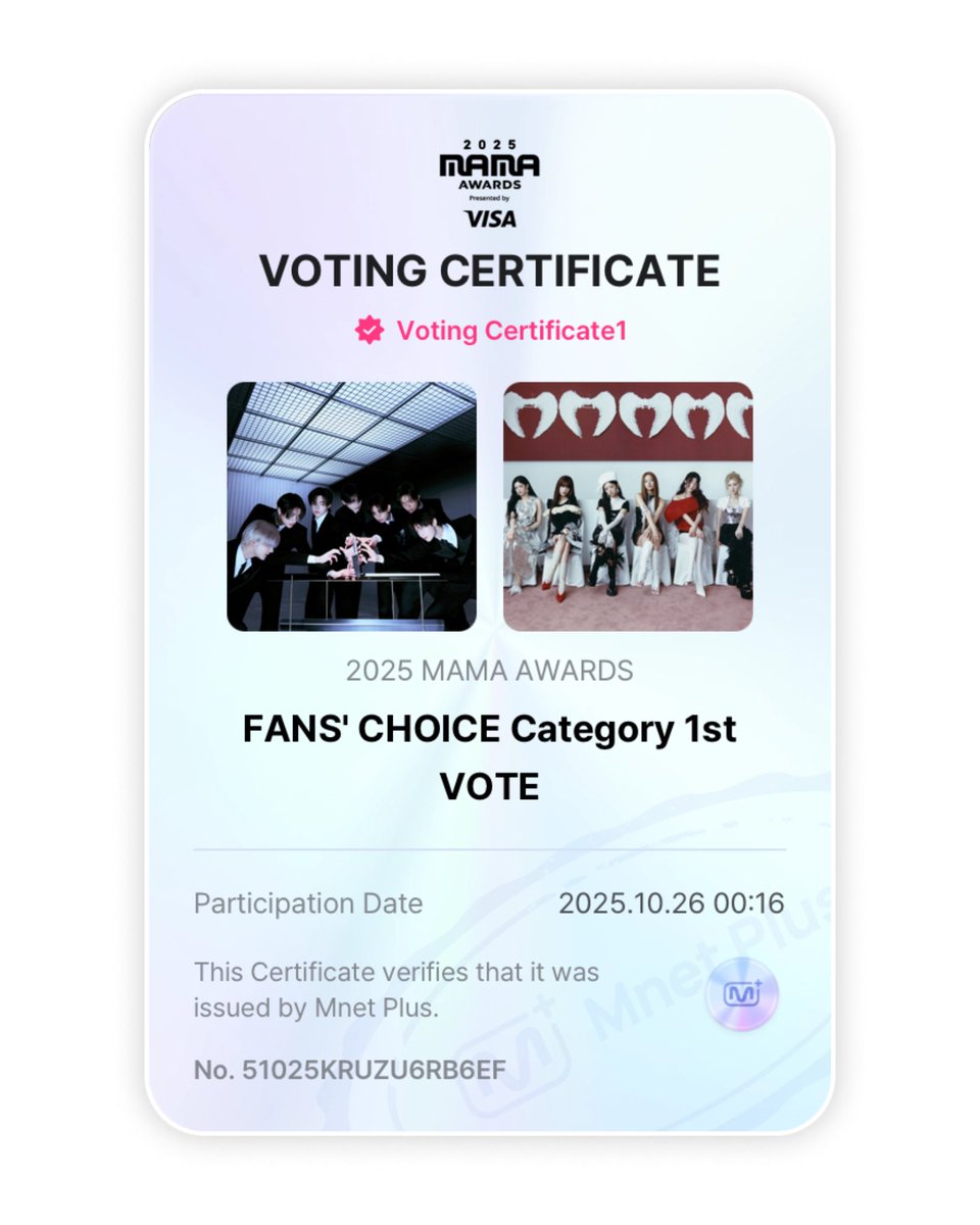 simkith's tweet image. mama 1st round voting .ᐟ

i vote for #enhypen on #2025MAMAVOTE