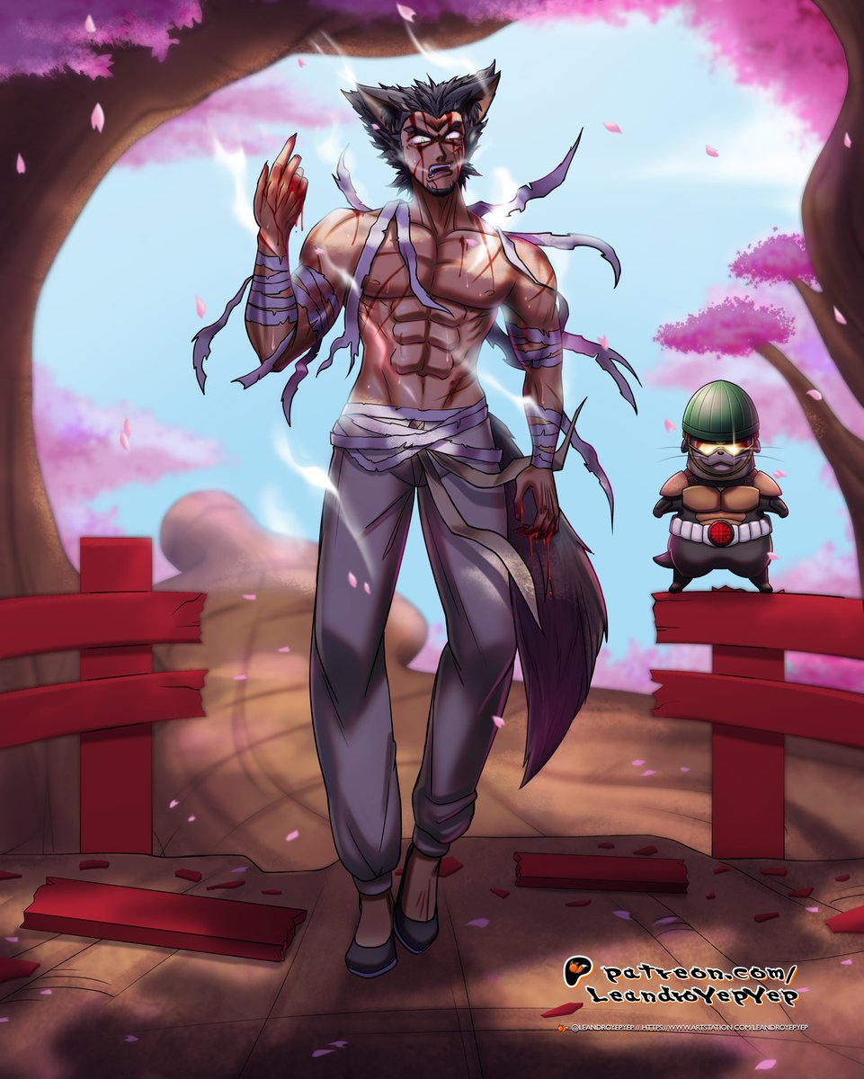"I've come to kick ass" says Aragan cosplaying as #Garou from #OnePunchMan  Kiko also rocks as License-less Rider

Check my patreon for more cool arts!
 #FFXIV #FFXIVART
