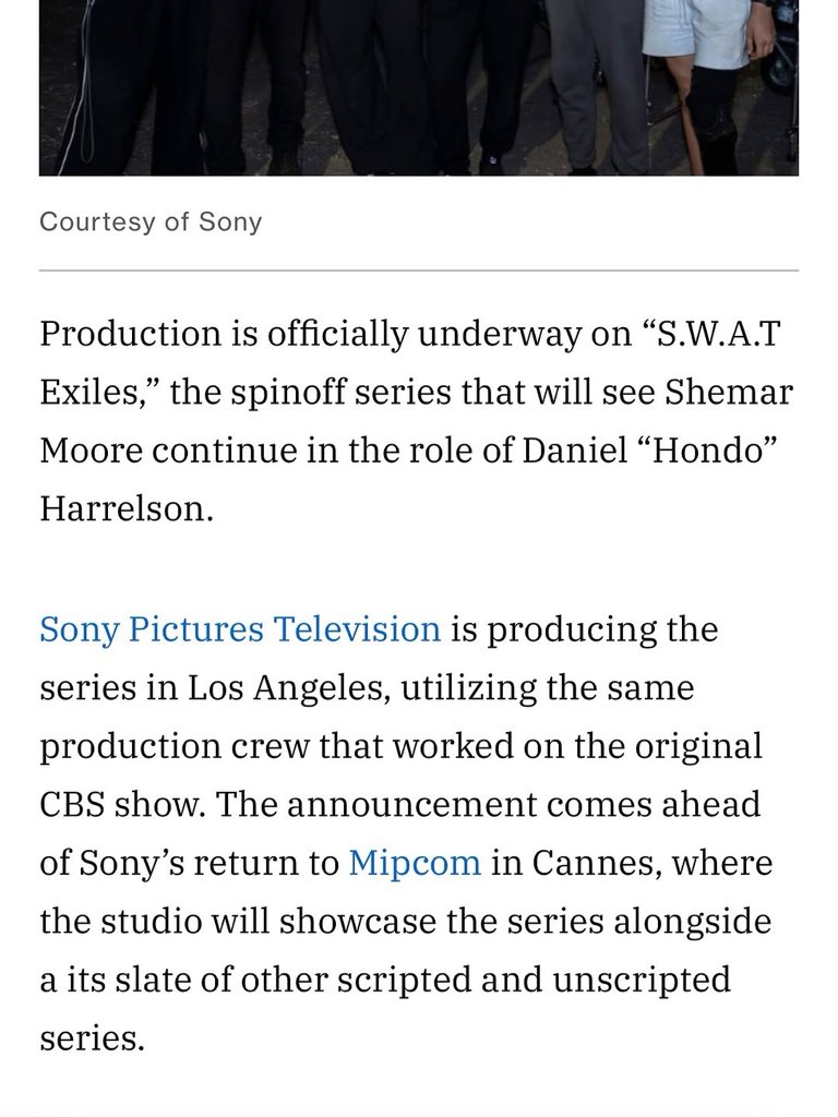 shemarfmoore806's tweet photo. Get @reshare_app • @shemarfmoore Ayyeee!!!! S.W.A.T. EXILES HAS STARTED PRODUCTION!!! We can’t wait for you all to see it!!! It’s still S.W.A.T… it’s RAW, it’s REAL, it’s GRITTY, and it’s a FRESH new creative take through the eyes of Jason Ning 🔥🔥 Let’s go!!! 🔥🔥 https://t.co/nybchA7keN