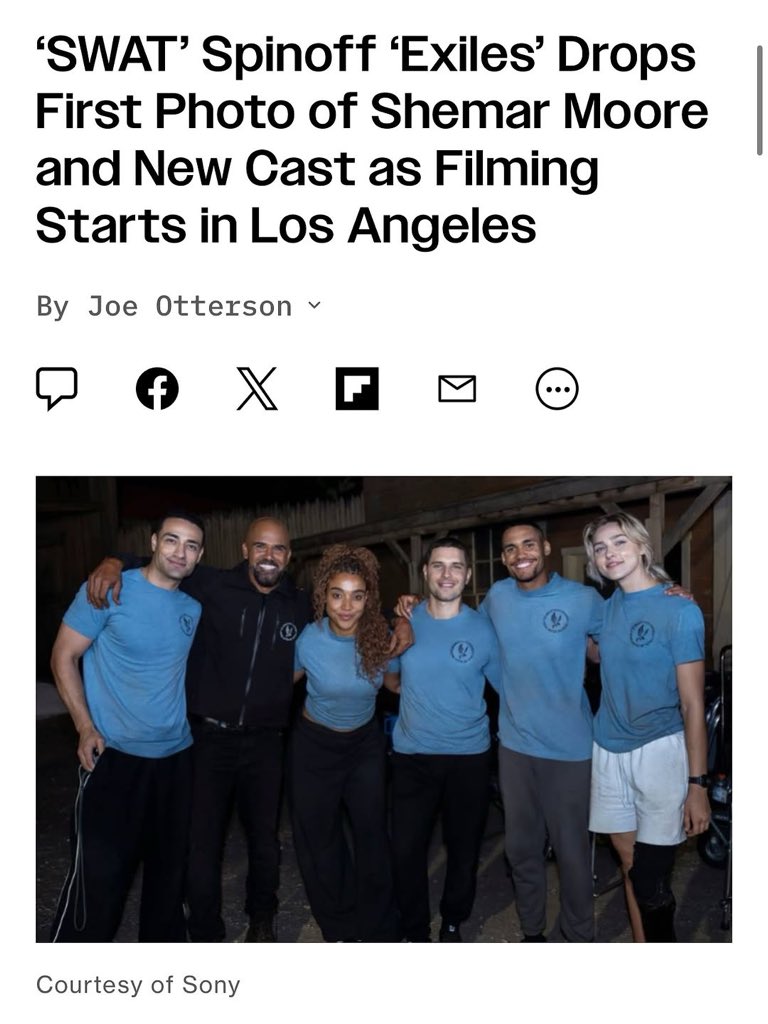 shemarfmoore806's tweet photo. Get @reshare_app • @shemarfmoore Ayyeee!!!! S.W.A.T. EXILES HAS STARTED PRODUCTION!!! We can’t wait for you all to see it!!! It’s still S.W.A.T… it’s RAW, it’s REAL, it’s GRITTY, and it’s a FRESH new creative take through the eyes of Jason Ning 🔥🔥 Let’s go!!! 🔥🔥 https://t.co/nybchA7keN