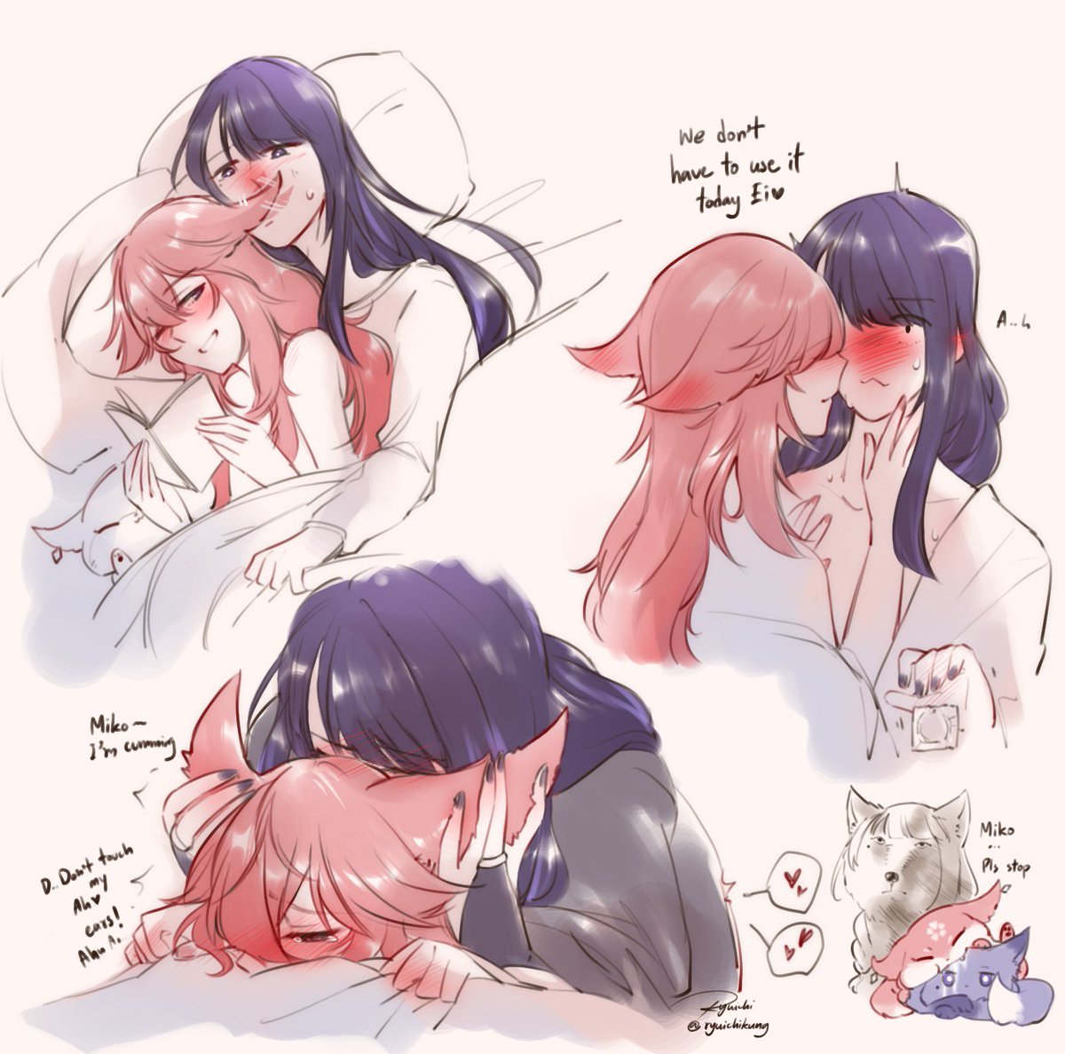 Some usual nights with <a href="/GoddessEi_/">Raiden Shogun</a> ending in quite a feast~ 💖⚡️💜