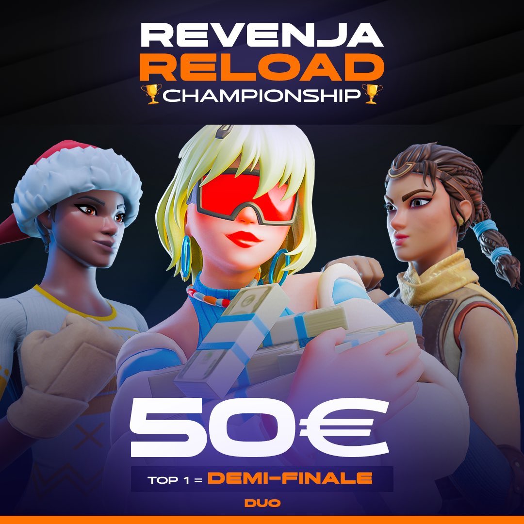 Revenja_'s tweet image. 🏆 REVENJA RELOAD CHAMPIONSHIP 🏆

DUO RELOAD ⚔️
CASH PRIZE 💰
14H-16H ⏱️

LES QUALIFICATIONS AURONT LIEU TOUTE LA SEMAINE À PARTIR DE DEMAIN ⚠️