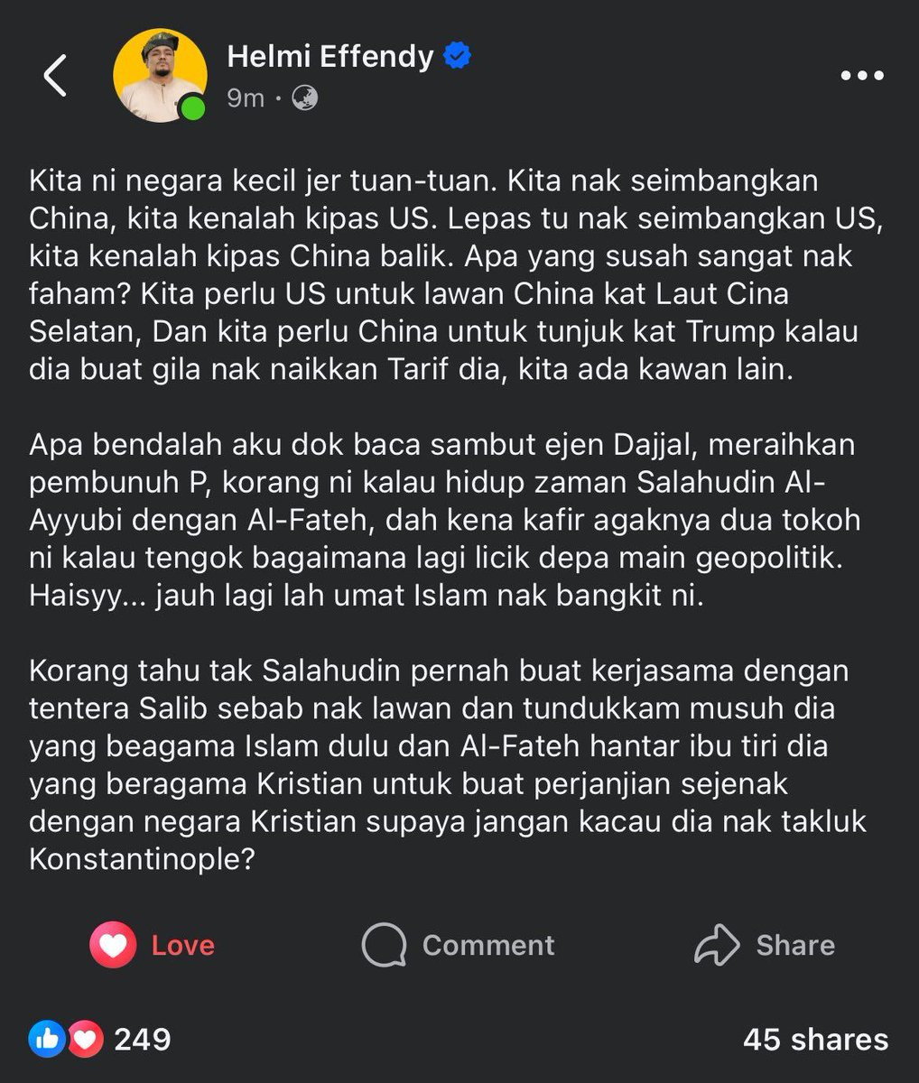 apanakdikato's tweet photo. Sebab tu PN tk boleh jd kerajaan

Sebab bab diplomasi pun gagal🤣 https://t.co/6NDMRdJr5E