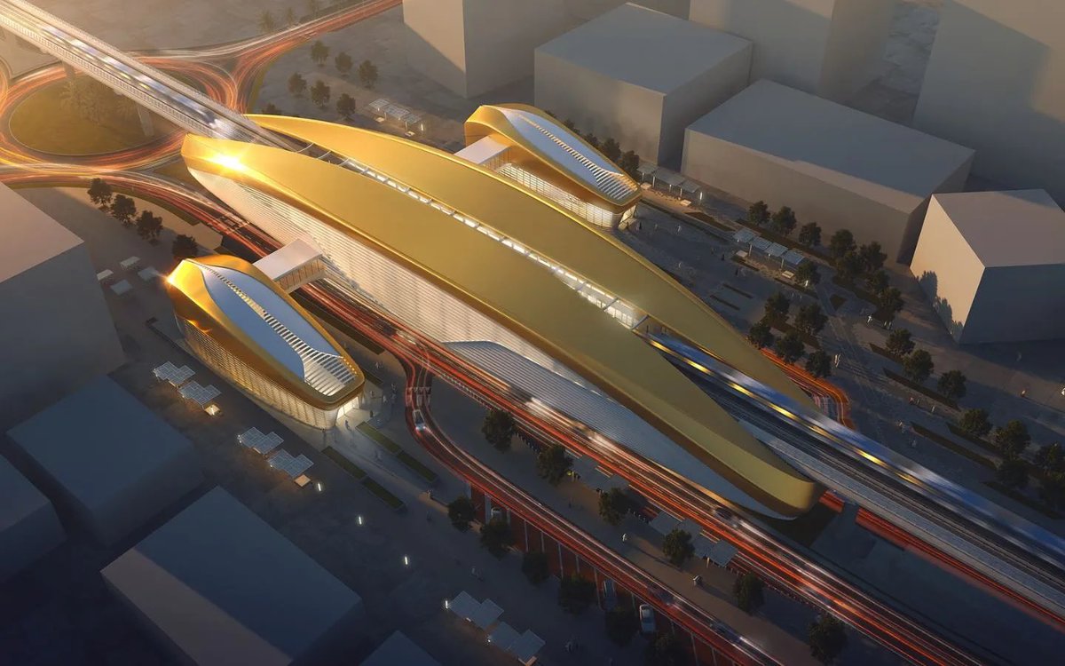 SOM (<a href="/SOM_Design/">Skidmore, Owings & Merrill</a>), Designs World’s Tallest Metro Station in Dubai. 👉Read more about this project: parametric-architecture.com/som-worlds-tal…