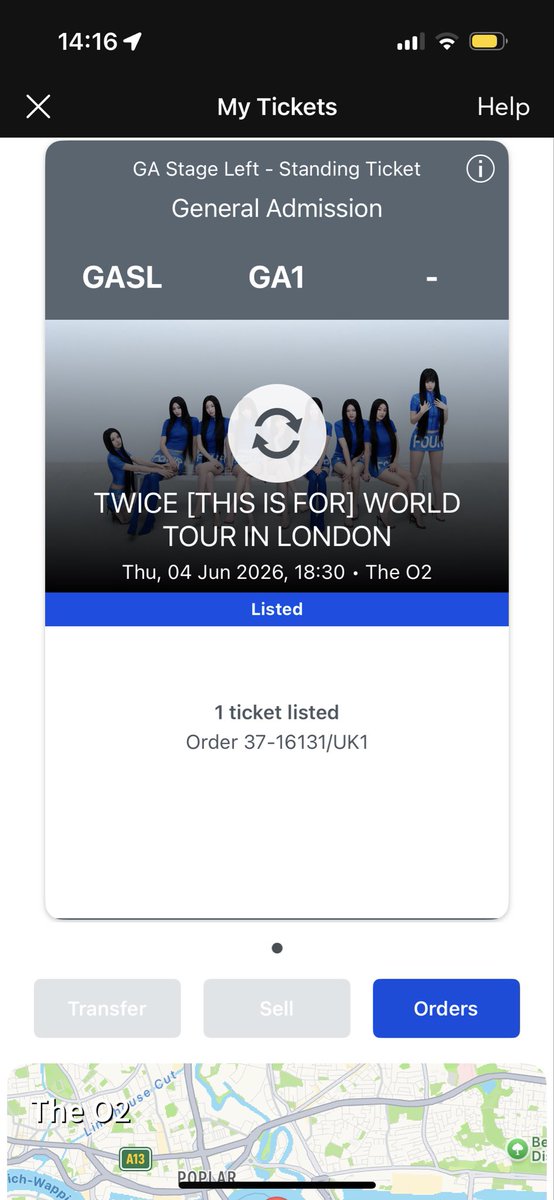 weeeklycel's tweet photo. wts : twice this is for london day 1 standing ticket (ga stage left)
i have it listed for sale on ticketmaster rn so i can send you the l!nk to the ticketmaster listing or sell it directly
msg me if you have any questions or anything! https://t.co/XS7Svmmpz2