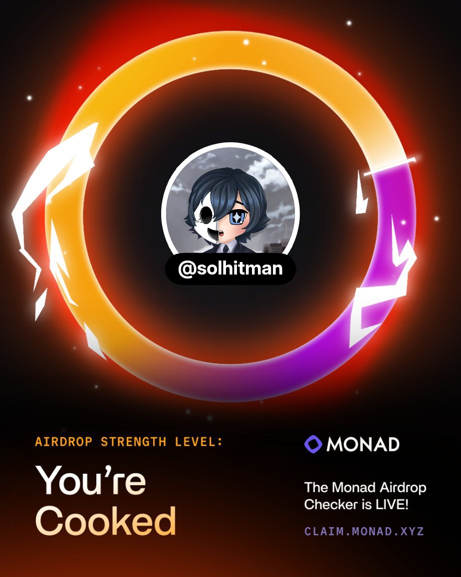 solhitman's tweet photo. There are 5,500 community members eligible for the monad airdrop. And I only know a handful.
If you're part of the 5,500 community, interact let's be friends π€π https://t.co/Hi6QrgjivP
