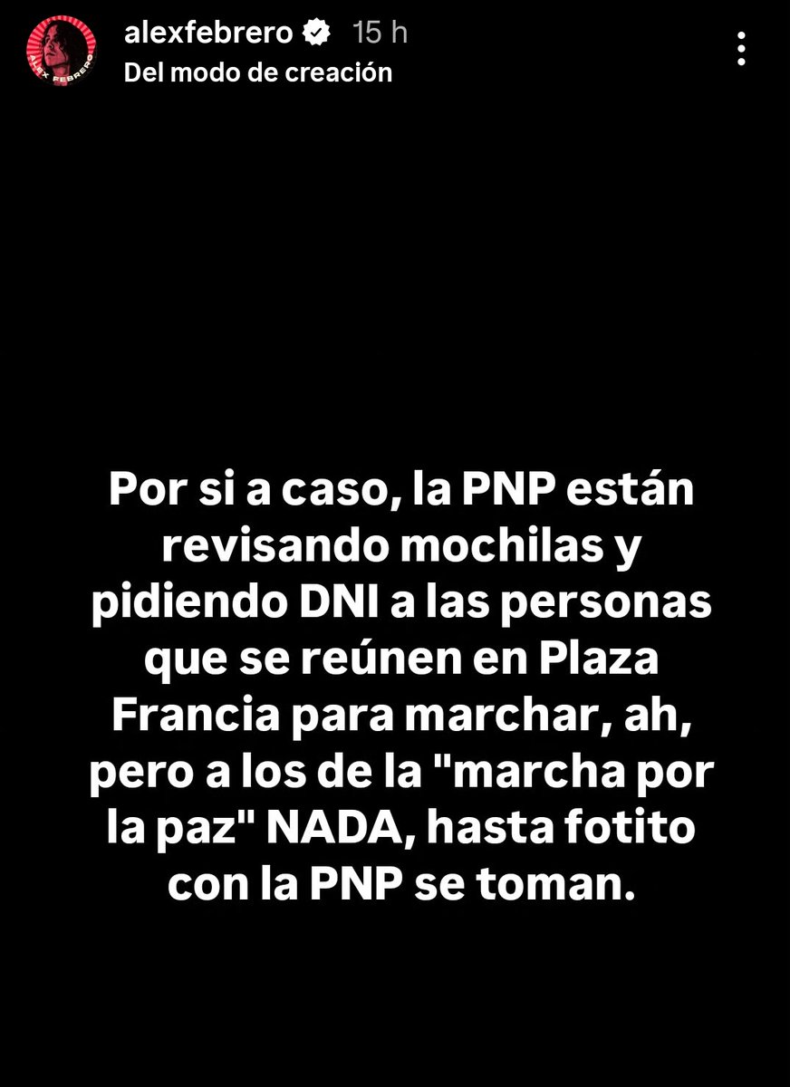 ¿Por qué temen que la <a href="/PoliciaPeru/">Policía Nacional del Perú</a> revise mochilas y pida DNI a los protestantes de la “Generación Z”?
¿Qué llevan dentro para que el vago de Alex Febrero los alerte?
Seguro los “angelitos” llevan chispitas mariposa, ¿no?