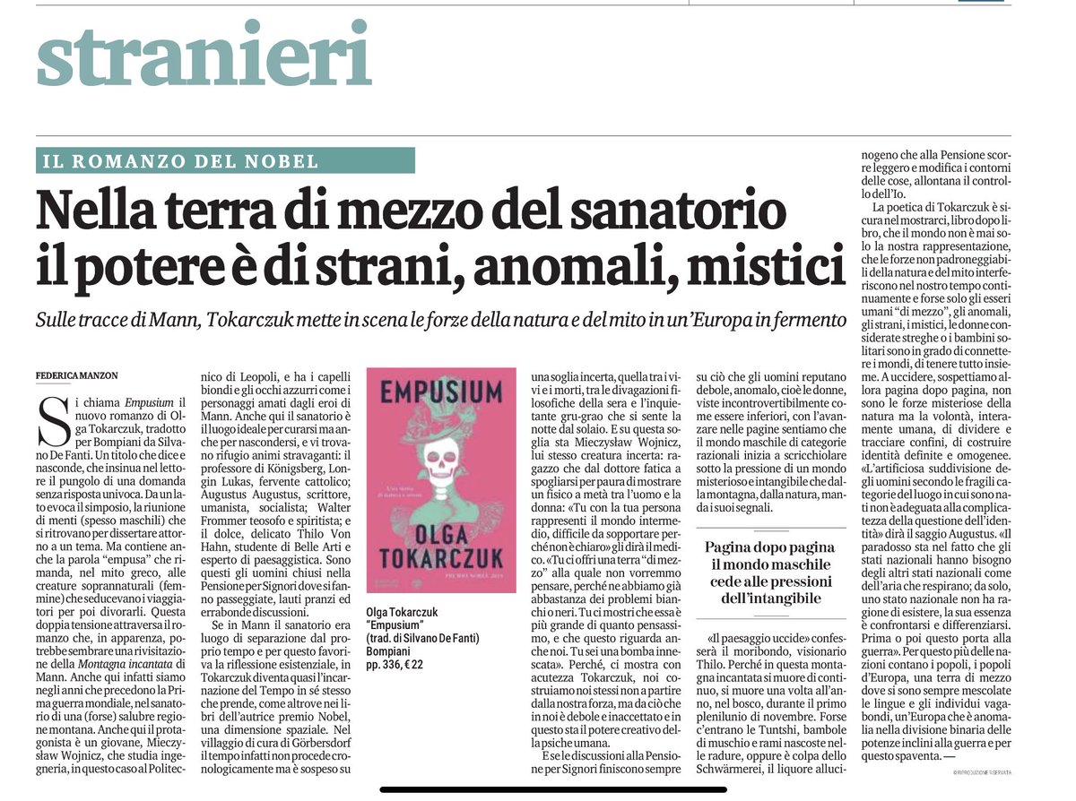 il mondo non è solo la nostra rappresentazione,le forze natura e del mito interferiscono nel nostro tempo e solo gli esseri umani "di mezzo",gli anomali,i mistici, le donne considerate streghe sono in grado di connettere i mondi,di tenere tutto insieme
<a href="/libribompiani/">Bompiani</a> <a href="/TuttoLibri/">TuttoLibri</a>