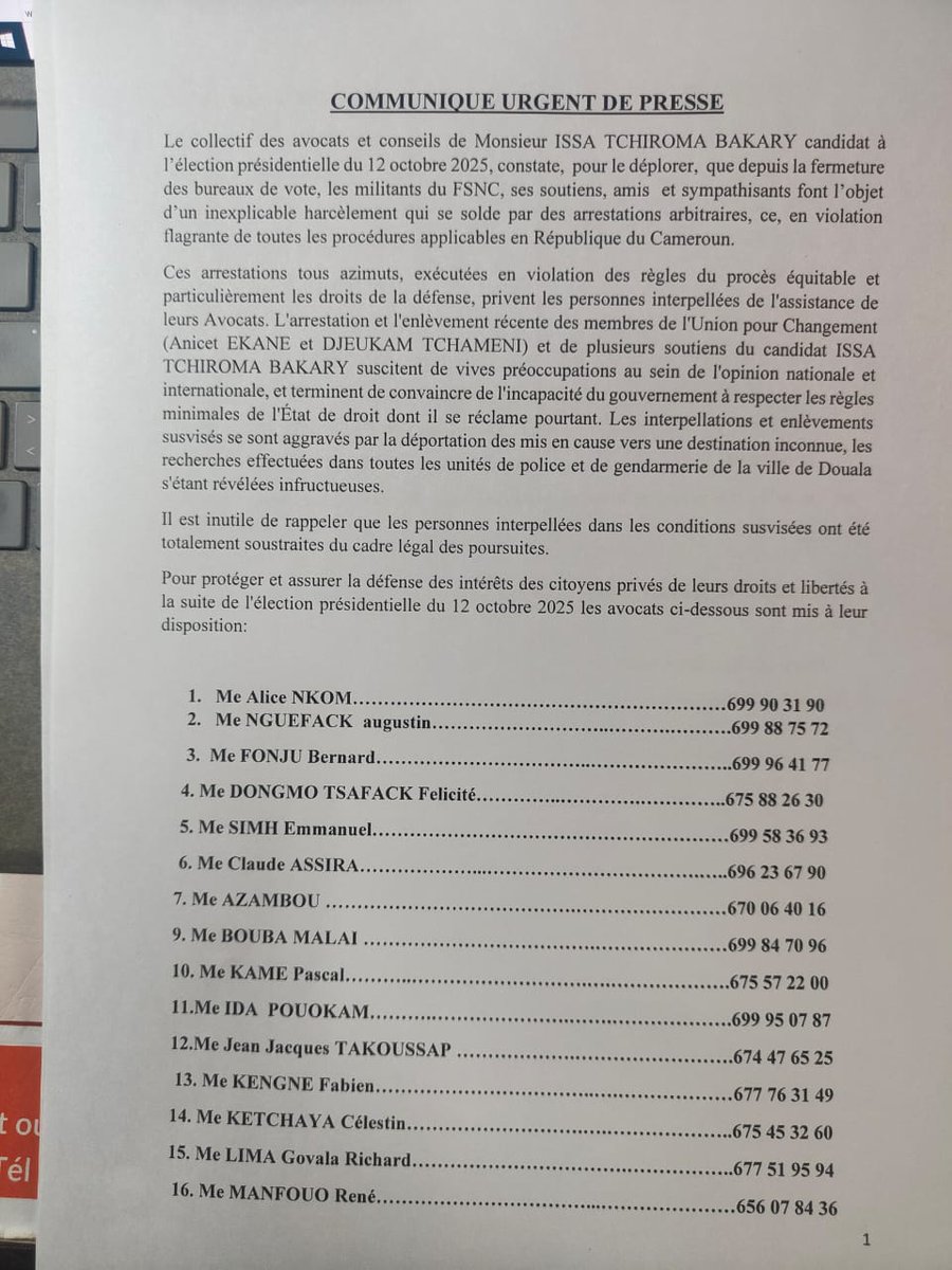 ⭕ Vous vous êtes fait arrêter pendant la manifestation ?

✨ Voici une liste des avocats disponibles à appeler 

Nous vaincrons ✊