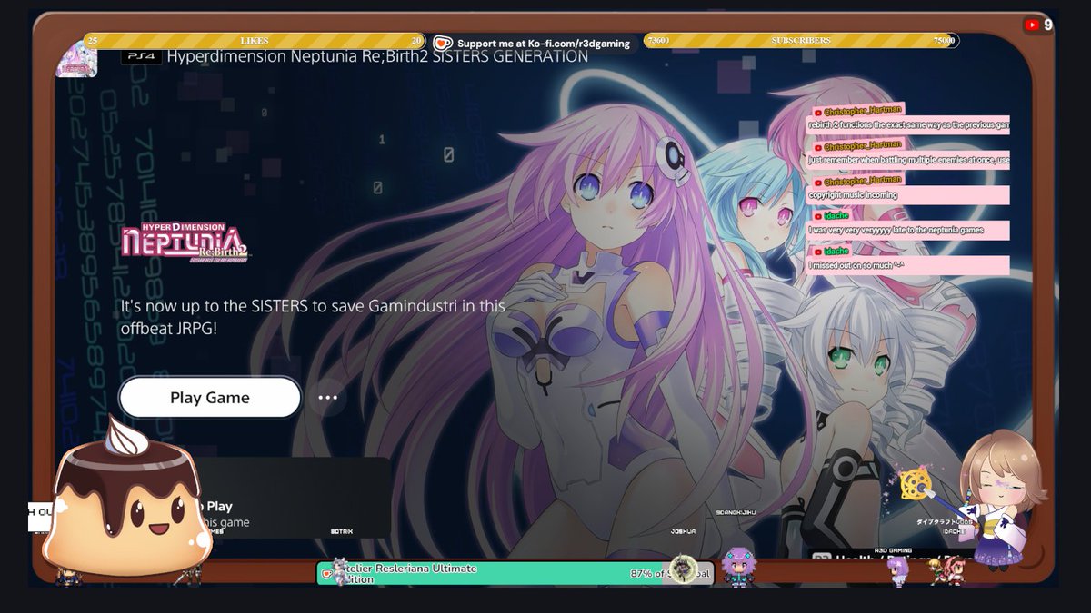 R3DGaming's tweet photo. Starting Rebirth 2 for PS5 and PS4 now:  https://t.co/mBVuygPNkT #PS5 #PS4 #neptunia #HyperdimensionNeptunia Be sure to subscribe to win a game if we hit 20 people: https://t.co/V9pZ11XyER Thank you to @IdeaFactoryIntl for the game! https://t.co/jplbhMnBON