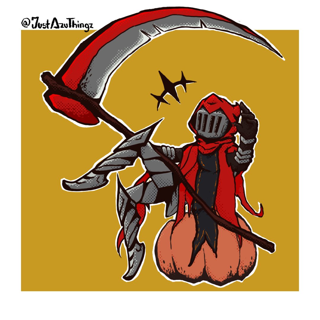 JustAzuThingz's tweet photo. Finally managed to draw something, and for the Spooky Month, nonetheless! Enjoy some Specter Knight 🎃 https://t.co/nYnE0O45qx