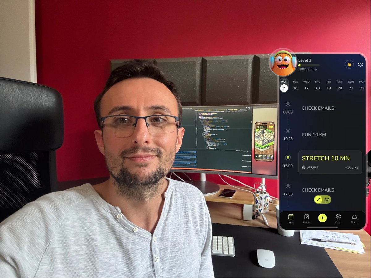 I made the app to beat procrastination

Each time you complete a task
You earn XP points and a building

You build a city and see your progression
Your profile levels up like each of your goals

After publishing a lot of apps
I wanted to stop and work on a single project
Of