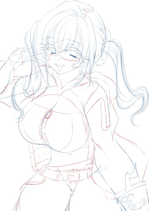 今日はここまで
線画まで起こしました
表情はもう一種ありますがそれはできあがりの楽しみに 