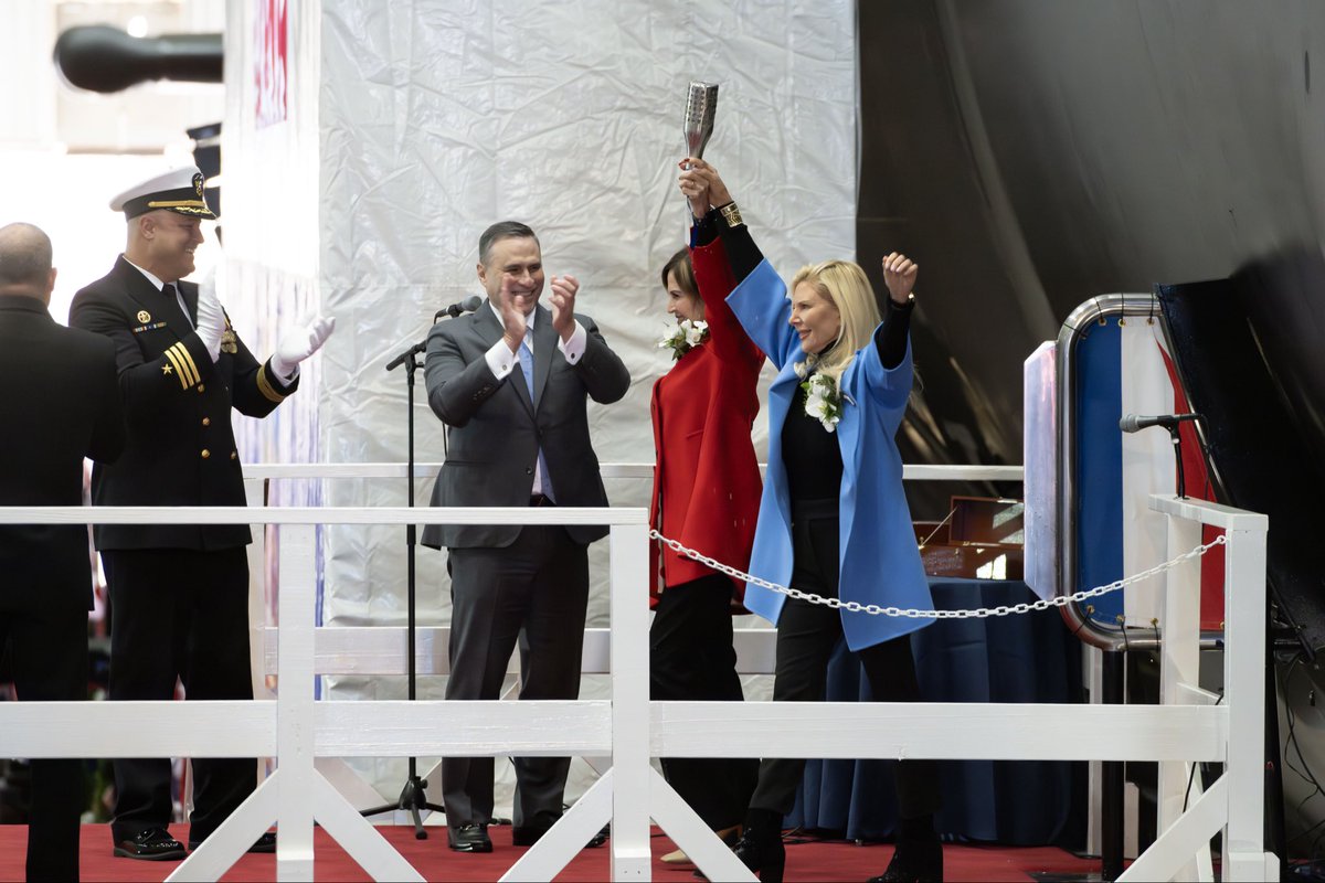 The Virginia-class assembly building at <a href="/GDElectricBoat/">GD Electric Boat</a>’s #GrotonCT shipyard was all decked out on October 25 for the christening of PCU Utah (SSN 801). EB shipbuilders, the ship’s crew, U.S. Navy personnel and government officials joined both live and virtually to celebrate this