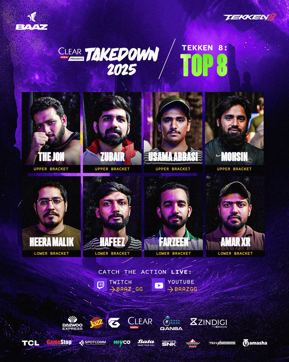 TOP 8 @ #TAKEDOWN2025

HERE. WE. GO. 🇵🇰🏆🚨

📺 youtube.com/@baazgg
📺 twitch.tv/baaz_gg