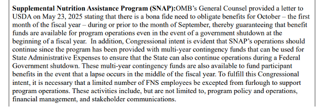 micah_erfan's tweet image. The White House now claims it’s legally barred from using emergency funds to keep SNAP running.  
Journalists discovered that this directly contradicts the USDA’s publicly released shutdown plan (below). 
The White House wants to end SNAP and is lying to protect themselves.