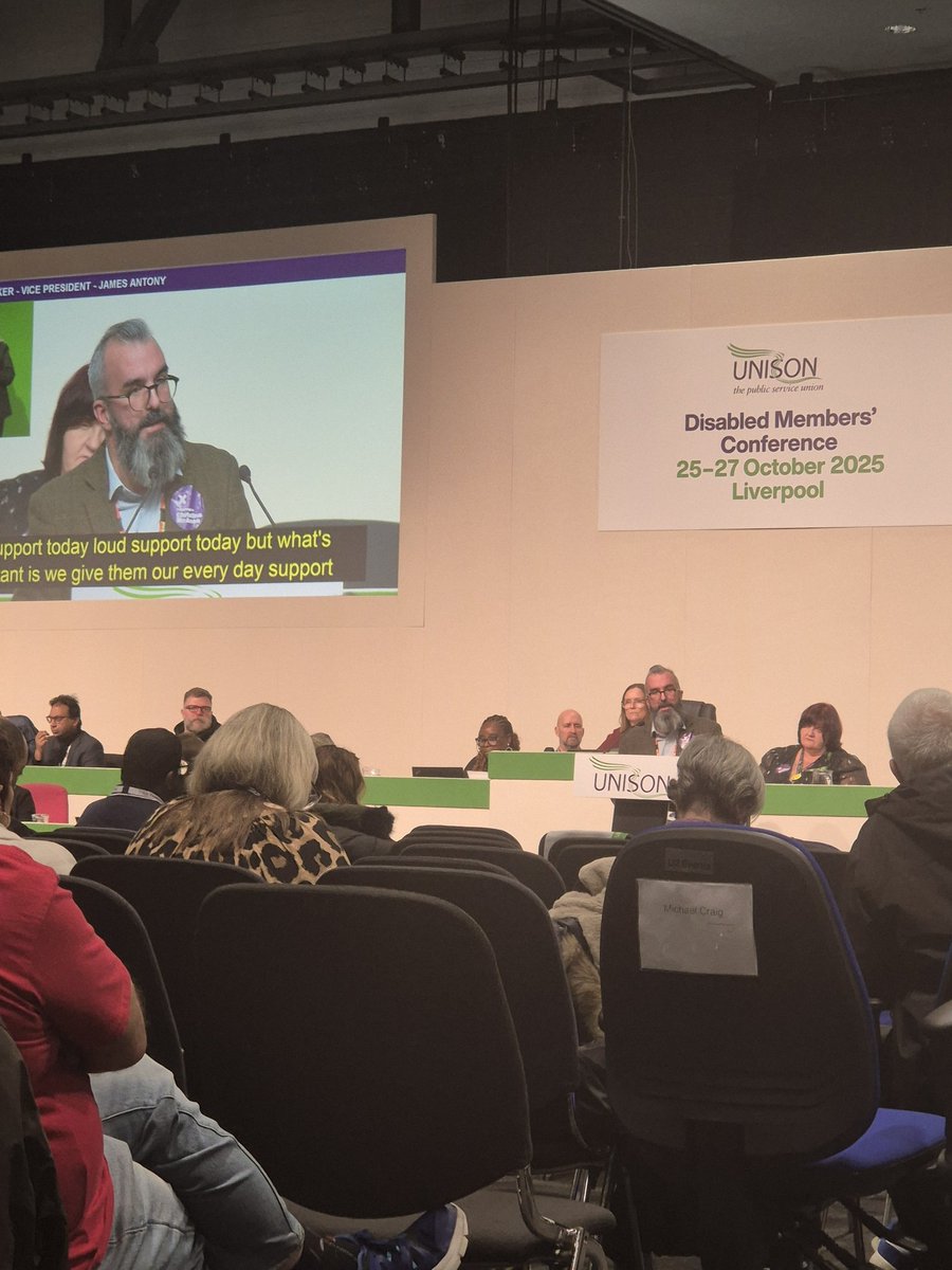 A great speech this afternoon from James Anthony, UNISON Vice President, so proud of James as VP, from my own region, the West Midlands and one of the NEC members from the Health Service Group and pleased to have him with us this conference. #UNDMC25