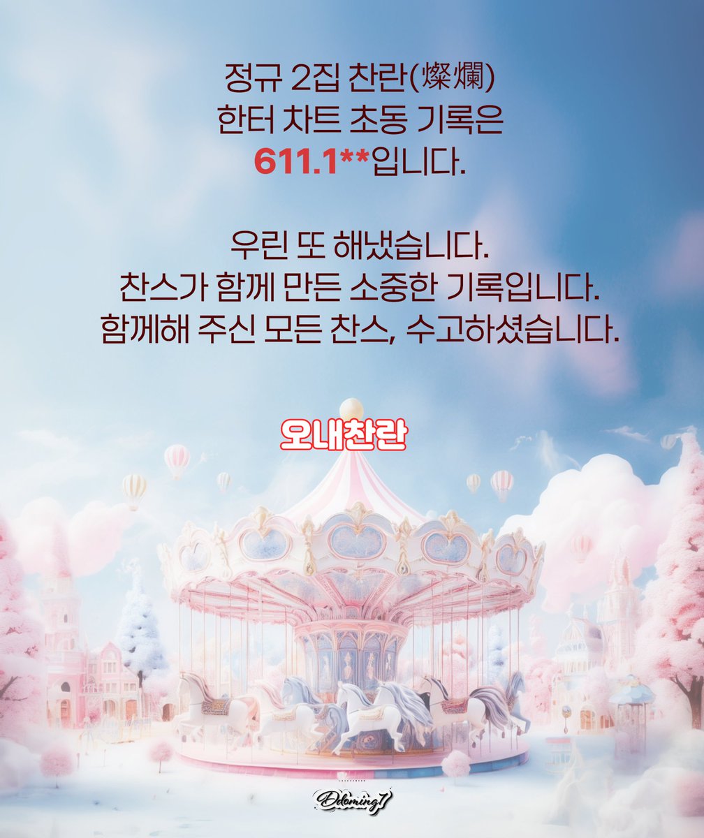 ddomingcompany7's tweet photo. 🎉 이찬원 정규 2집 [찬란(燦爛)] 🎉
🎉🎉 초동 커리어 하이로 마감 🎉🎉 https://t.co/m0RktCg4t7