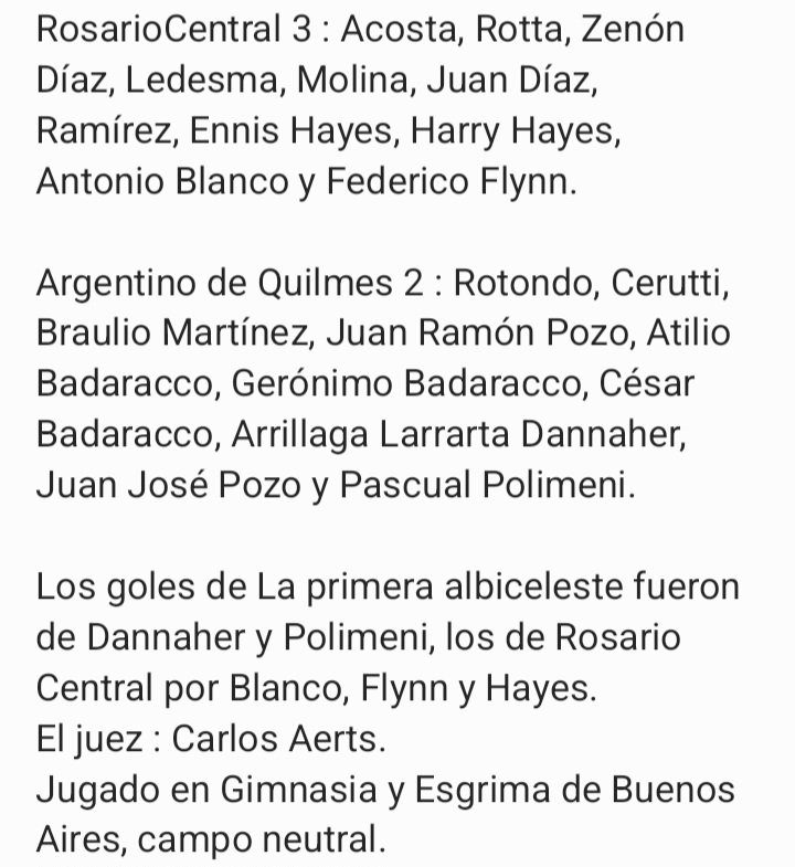 PCioccale's tweet photo. Un 26/10/1913, hace 112 años. Se jugaba la final de la #CopaCompetencia @LANACION teniéndolo a @ArgdeQuilmesOf como protagonista. El Campeón @RosarioCentral le ganó al #ElMate por 3 a 2 la final.
📸 Formaciones Dannaher y Polimeni, los goles mates
@ImagenesCanalla @ChavoFuchs https://t.co/IXHttvBNRx