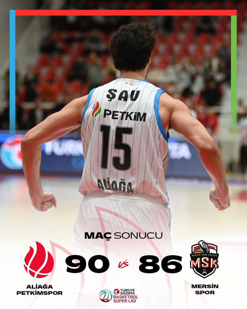 Petkimspor's tweet photo. ALİAĞA’MIZDA GALİBİYET BİZİM!💪

📢 #BSL 5. Hafta | Maç Sonucu

Aliağa Petkimspor 90
Mersin Spor 86

#BirlikteHedefe https://t.co/Gk2Im8iOWZ