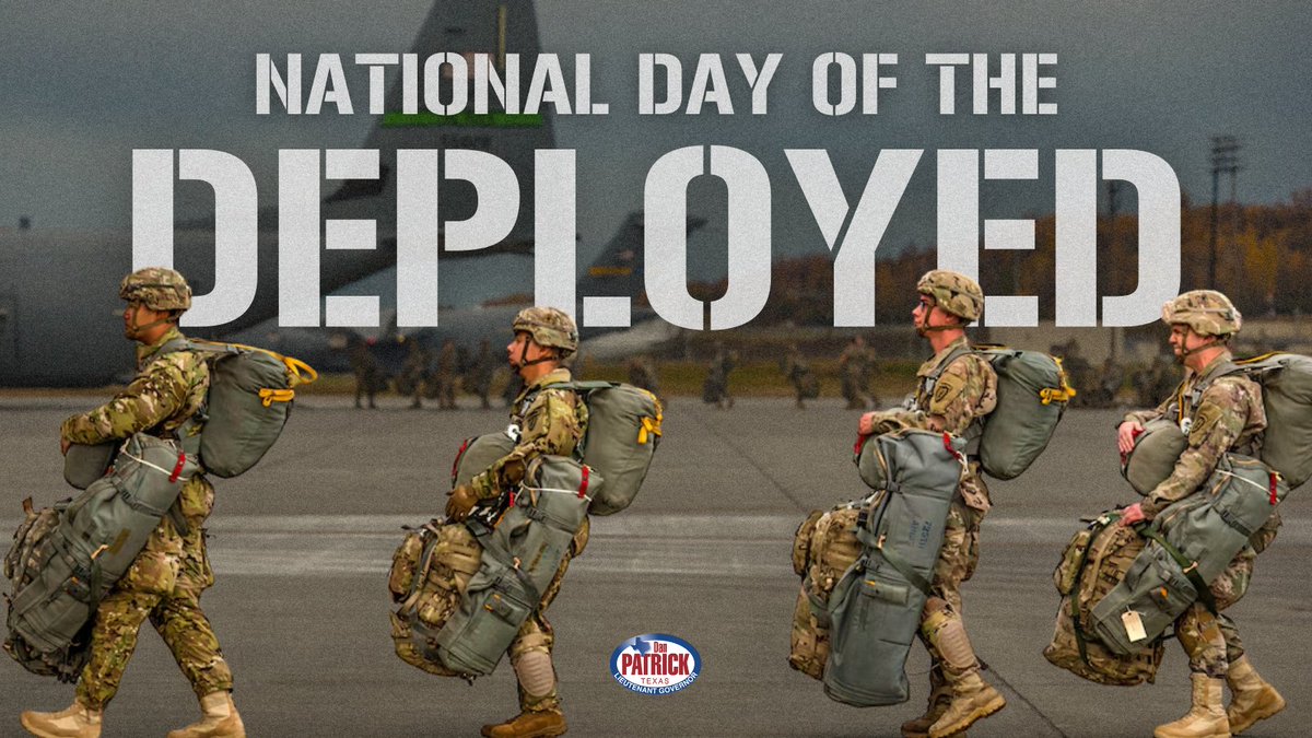 DanPatrick's tweet image. Today, we recognize the selfless service of our deployed military members, whose strength and sacrifice protect the freedoms we cherish every day. We are grateful for you, today and always.

#DayOfTheDeployed