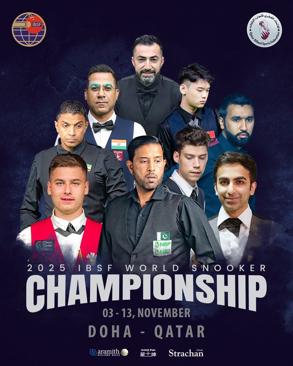 ibsf's tweet photo. From Karachi to Qatar, the Pakistani cue master Asif returns to the same stage where he clinched his 3rd world title last year.

Let the action begin on the green baize! 💥

Read more: https://t.co/oL5ORfsTfu.

#MuhammadAsif #IBSF #Snooker #WorldChampion #Doha #Qatar #SnookerNews https://t.co/y08P7aXbl9