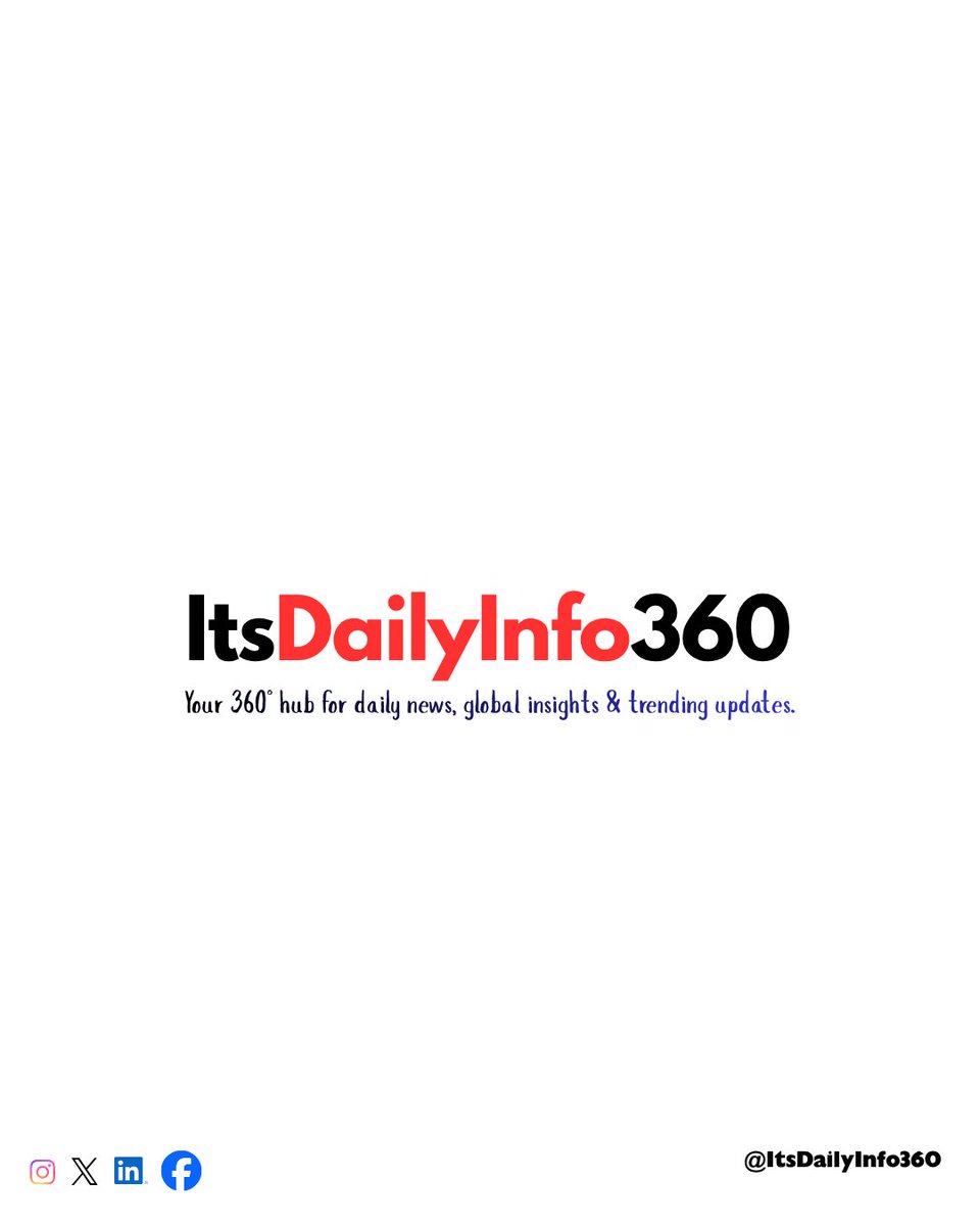 ItsDailyInfo360's tweet photo. Welcome to ItsDailyInfo360 — your trusted 360° hub for daily news, global updates, trending insights, and informative stories.
#ItsDailyInfo360 https://t.co/UzhxI8ulrd