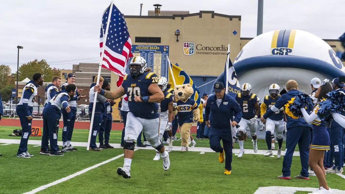 After an amazing conversation with Coach <a href="/CoachBoom26/">Boomer Roepke</a>, I’m excited to announce my first scholarship offer to Concordia University-St. Paul! Go Golden Bears! 
<a href="/CoachMurphCSHS/">Coach Murph</a> <a href="/OLMafia/">OL MAFIA</a> <a href="/EDGYTIM/">Timothy “EDGYTIM” OHalloran</a> <a href="/SandburgEagles/">Sandburg Eagles Football</a>