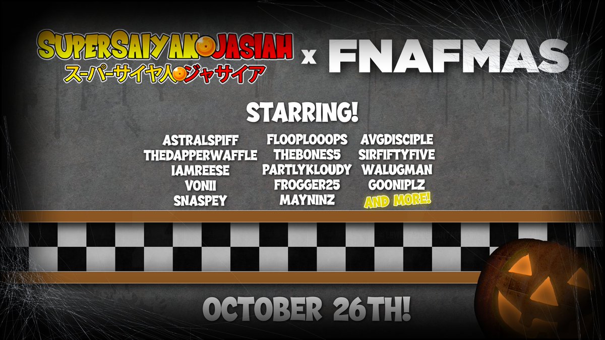 DaVonify's tweet image. The SSJ JASIAH X FNAFMAS CHARITY FNAF MARATHON IS OFFICALLY LIVE!! :D 

Come Donate!!

Link In Comments! #fnaf