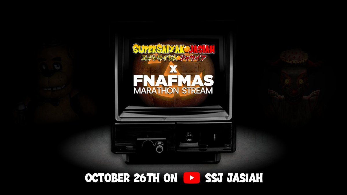 DaVonify's tweet image. The SSJ JASIAH X FNAFMAS CHARITY FNAF MARATHON IS OFFICALLY LIVE!! :D 

Come Donate!!

Link In Comments! #fnaf