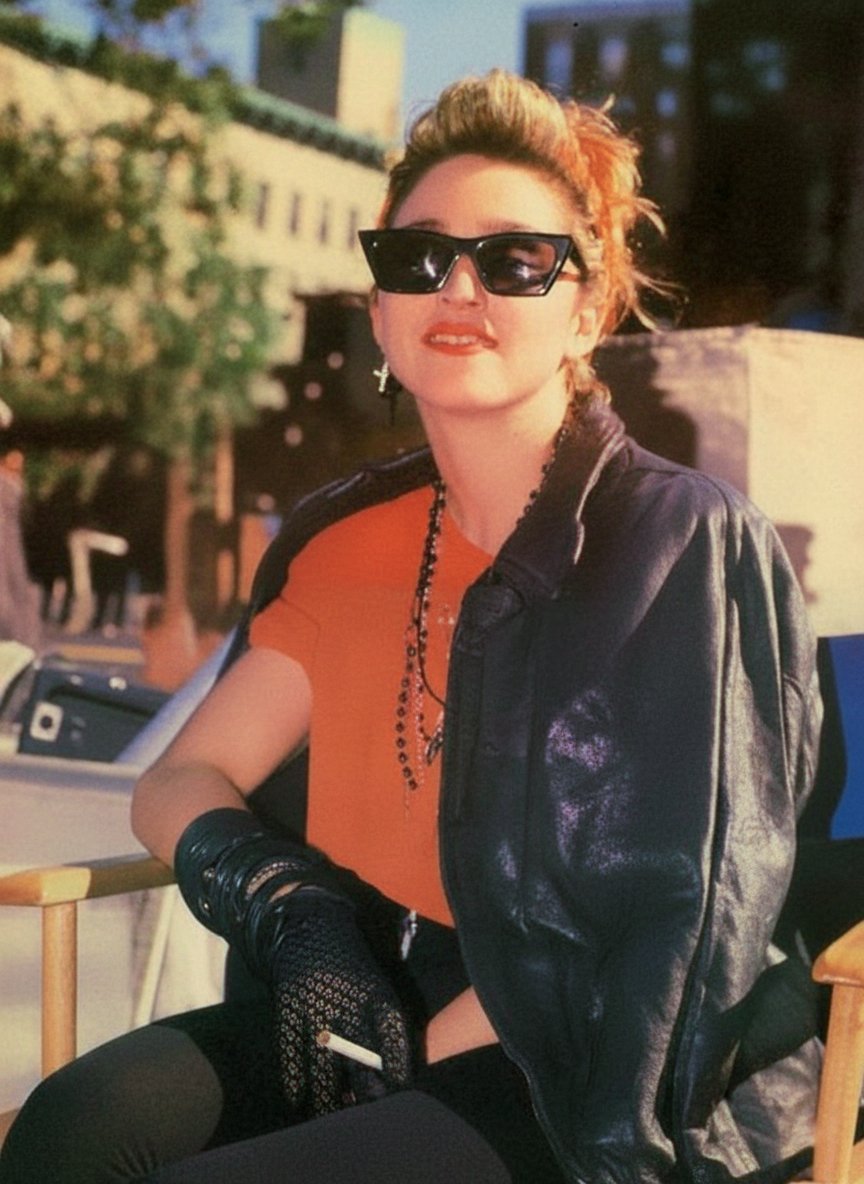 RARE on set of Desperately Seeking susan #madonna <a href="/Madonna/">Madonna</a>
