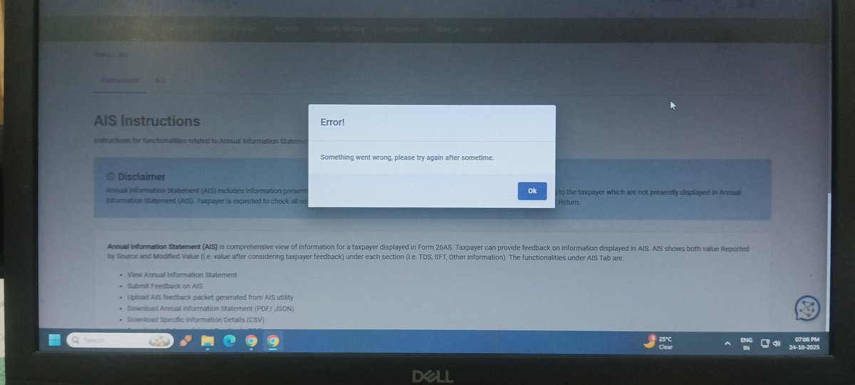 MukeshV17665376's tweet image. 26AS Not working..Petition to be filed in court again against @IncomeTaxIndia . Harassment at peak.
#Extend_Due_Date_Immediately 
@narendramodi @BJP4India @INCIndia @nsitharaman @FinMinIndia @abhishekrajaram