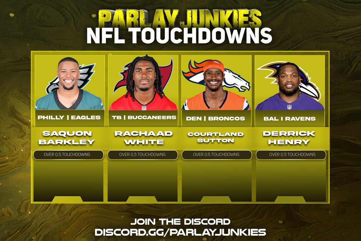 ParlayJunkiess's tweet image. NFL Cheat Sheets 🏈

Join Our Free Discord For Daily Cheat Sheets &amp;amp; Plays 

discord.gg/parlayjunkies

#GamblingX #nfl #redzone