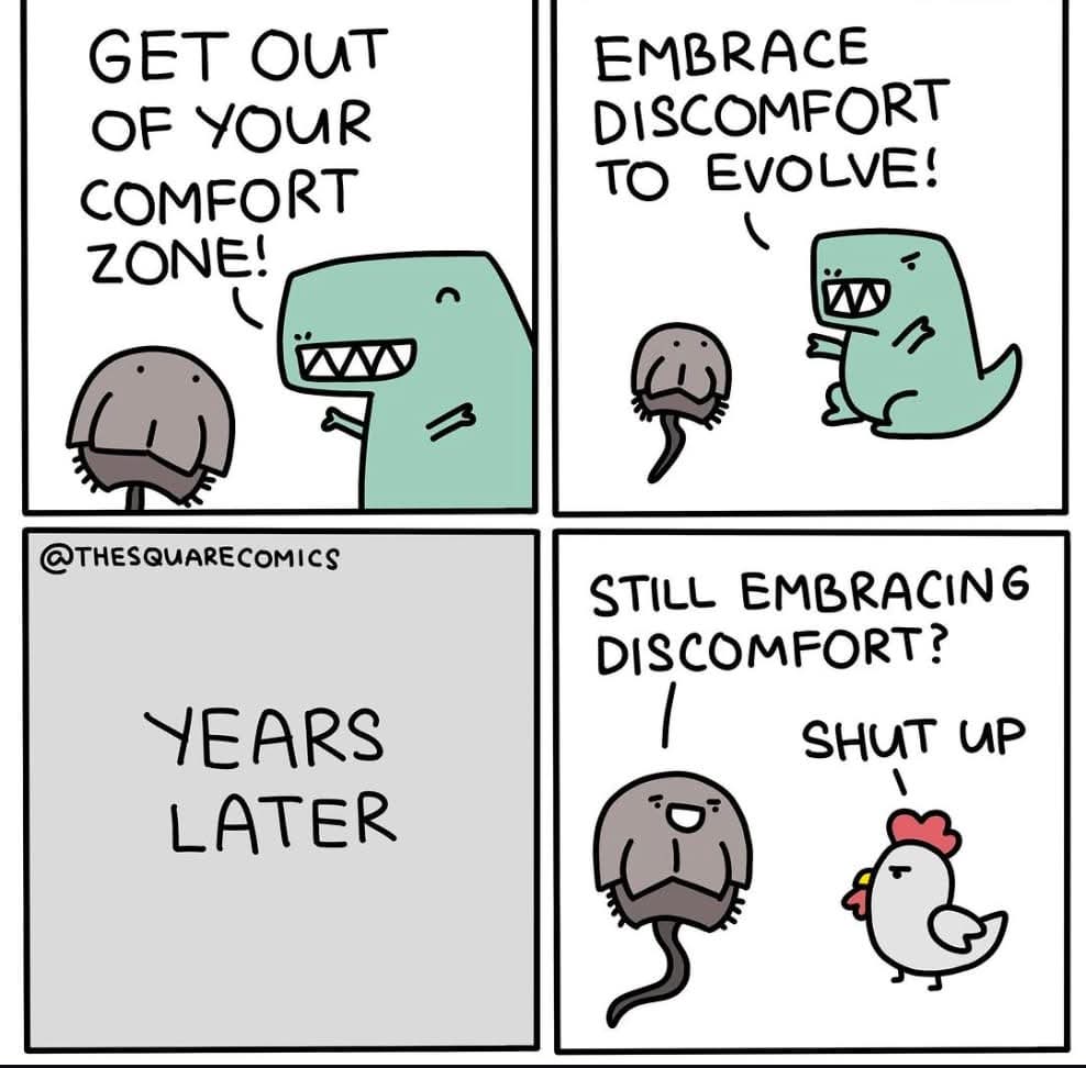 gssq's tweet image. Embrace Discomfort