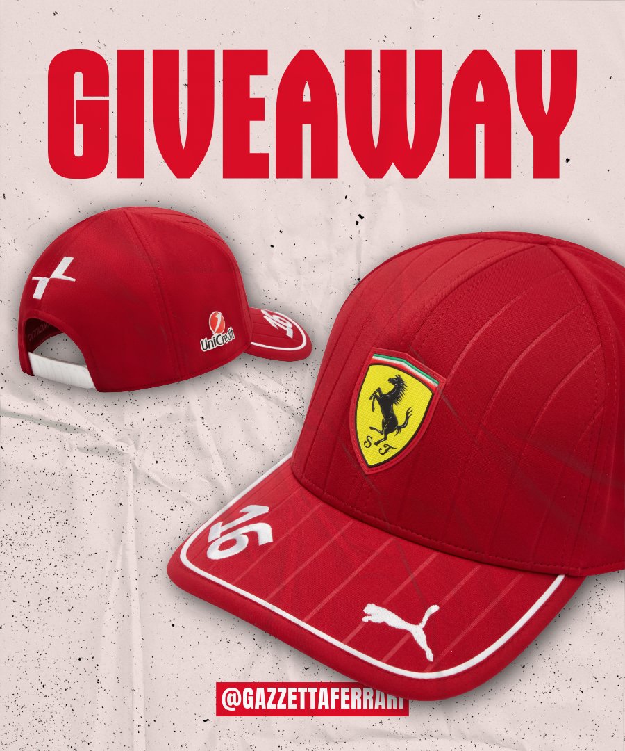 GazzettaFerrari's tweet image. 🎁 CHARLES LECLERC'S CAP GIVEAWAY!
🤝Follow @GazzettaFerrari x @racepluscom
🔁 Repost + ❤️ Like + 🫂 Tag two friends
The winner will be announced on November 5.