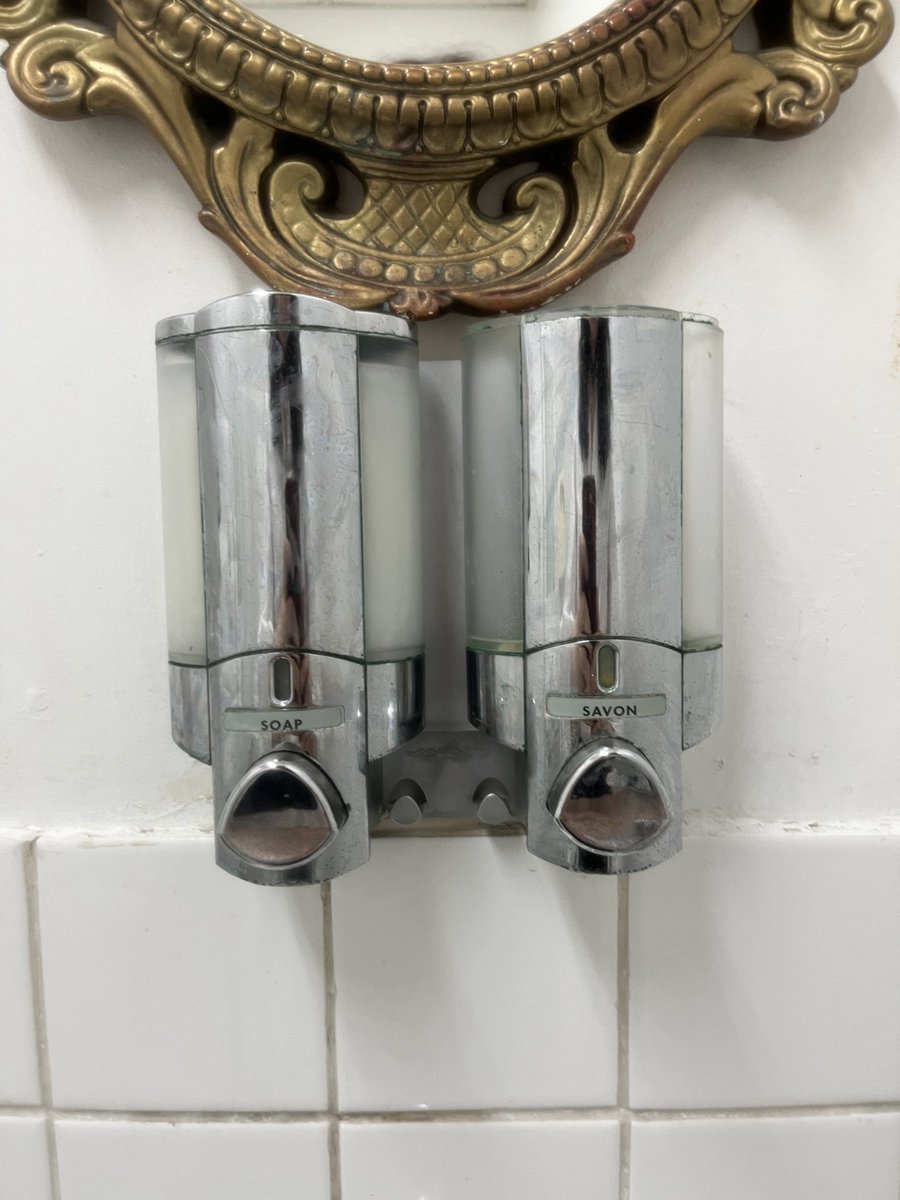 tranz_schubert's tweet image. in montreal they make you choose between the english soap and the french soap but you’re only eligible to use the english soap if you meet certain very specific criteria