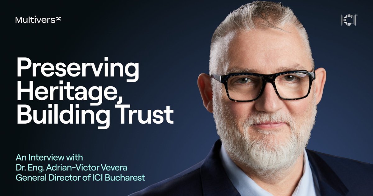 ICI Bucharest (@icibucharest) on Twitter photo In an interview with <a href="/MultiversX/">Multiversᕽ</a> , Victor Vevera, General Director of ICI Bucharest, discusses Romania’s digital transformation and the role that emerging technologies, such as blockchain, AI, and cybersecurity, play in the development of modern society: multiversx.com/blog/preservin… In an interview with <a href="/MultiversX/">Multiversᕽ</a> , Victor Vevera, General Director of ICI Bucharest, discusses Romania’s digital transformation and the role that emerging technologies, such as blockchain, AI, and cybersecurity, play in the development of modern society: multiversx.com/blog/preservin…