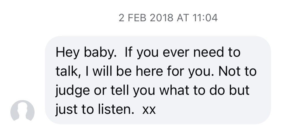 allniqht's tweet photo. mothers definitely have a sixth sense when it comes to their children… my mum sent me this message out of the blue when i was super depressed in university and considering killing myself, which no one else knew or even suspected https://t.co/jKP0kkRXh7