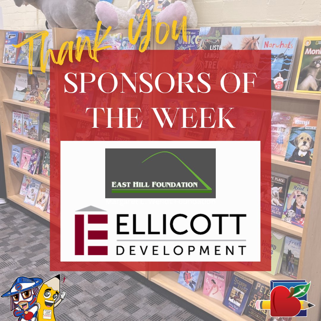 A big thank you from The Teacher’s Desk to our Sponsors of the Week: East Hill Foundation and Ellicott Development! Your support helps us provide teachers with the supplies they need to equip students for success. We couldn’t do it without you!